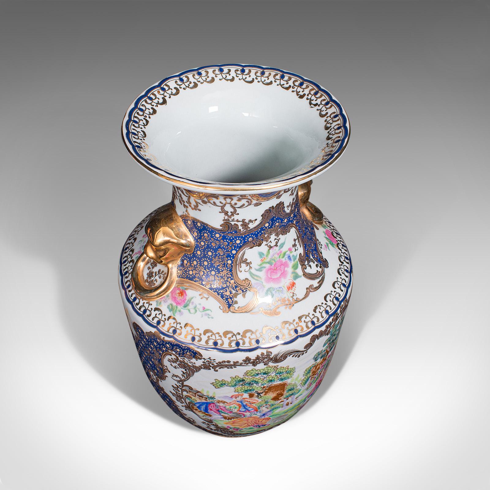 Vintage Decorative Vase, Italian, Ceramic, Baluster, Baroque Revival, Art Deco For Sale 3