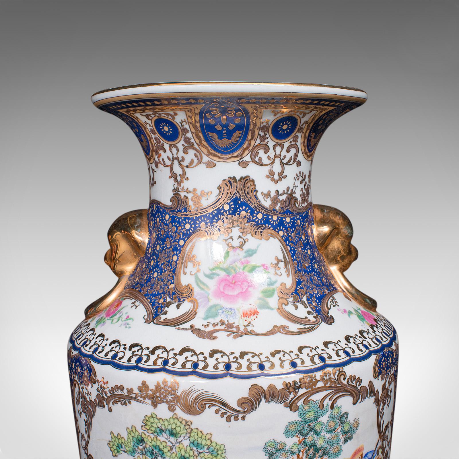 Vintage Decorative Vase, Italian, Ceramic, Baluster, Baroque Revival, Art Deco For Sale 4