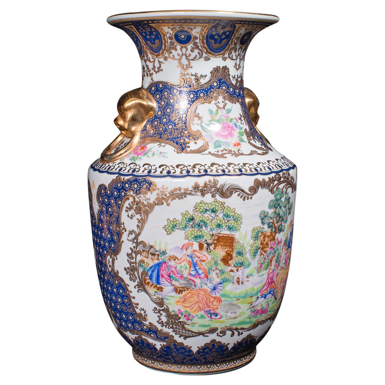 Dekorative Vintage-Vase, Italienisch, Keramik, Baluster, Barock Revival, Art Deco