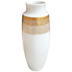 Vintage Decorative Vase with Gold Trim