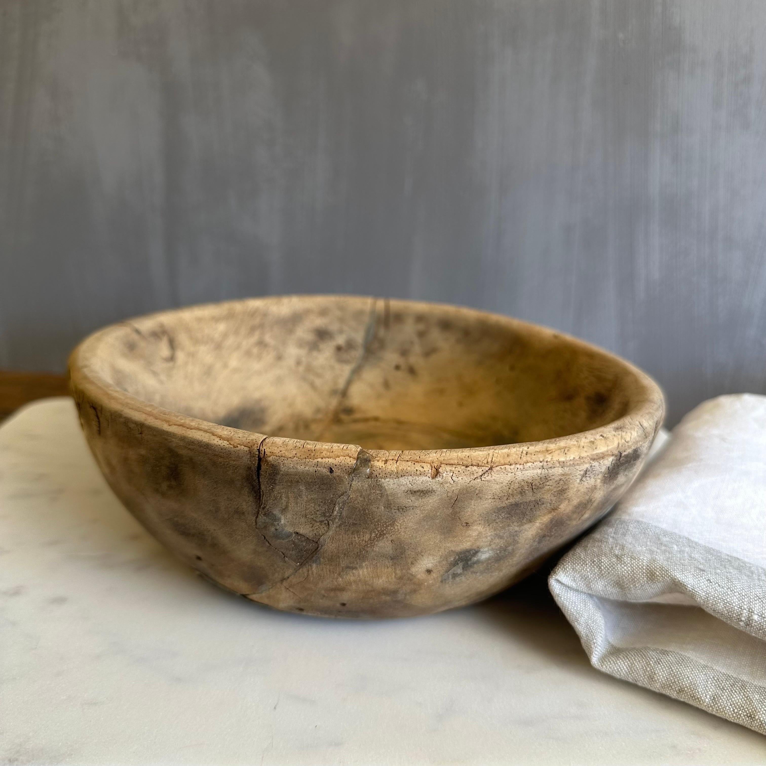 20th Century Vintage Decorative Wood Bowl