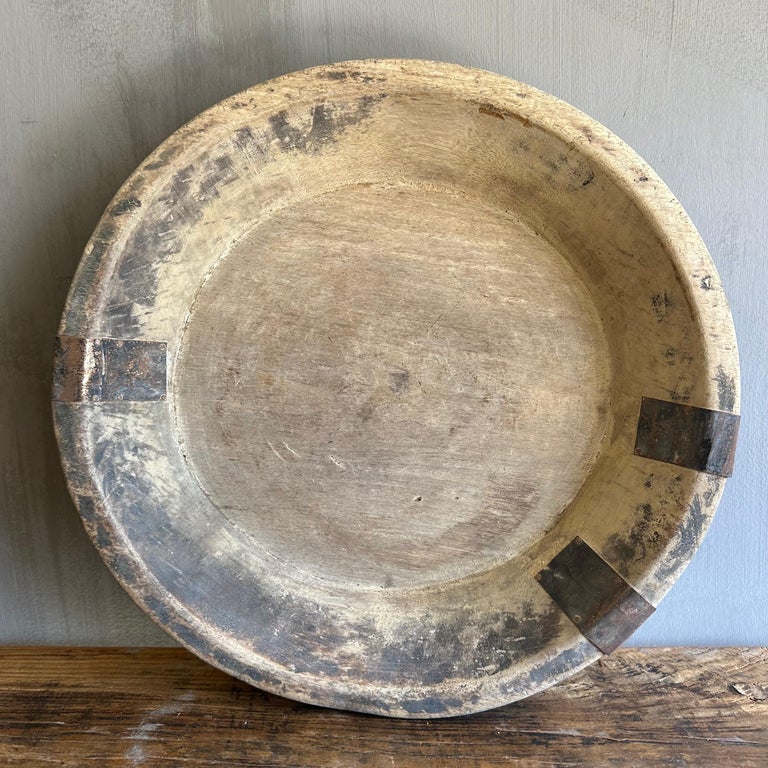 Vintage Decorative Wood Bowl For Sale at 1stDibs