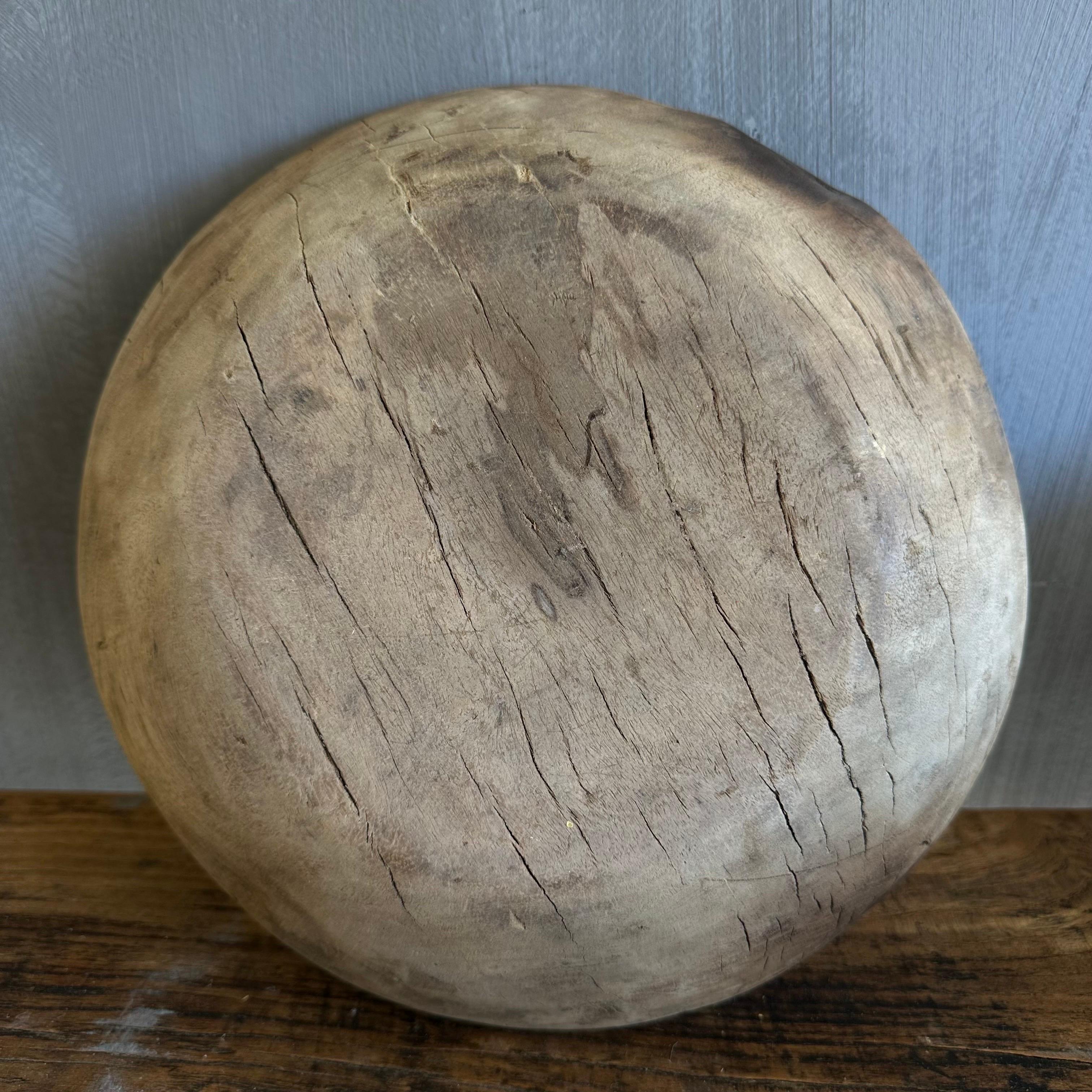 Vintage Decorative Wood Bowl For Sale 1