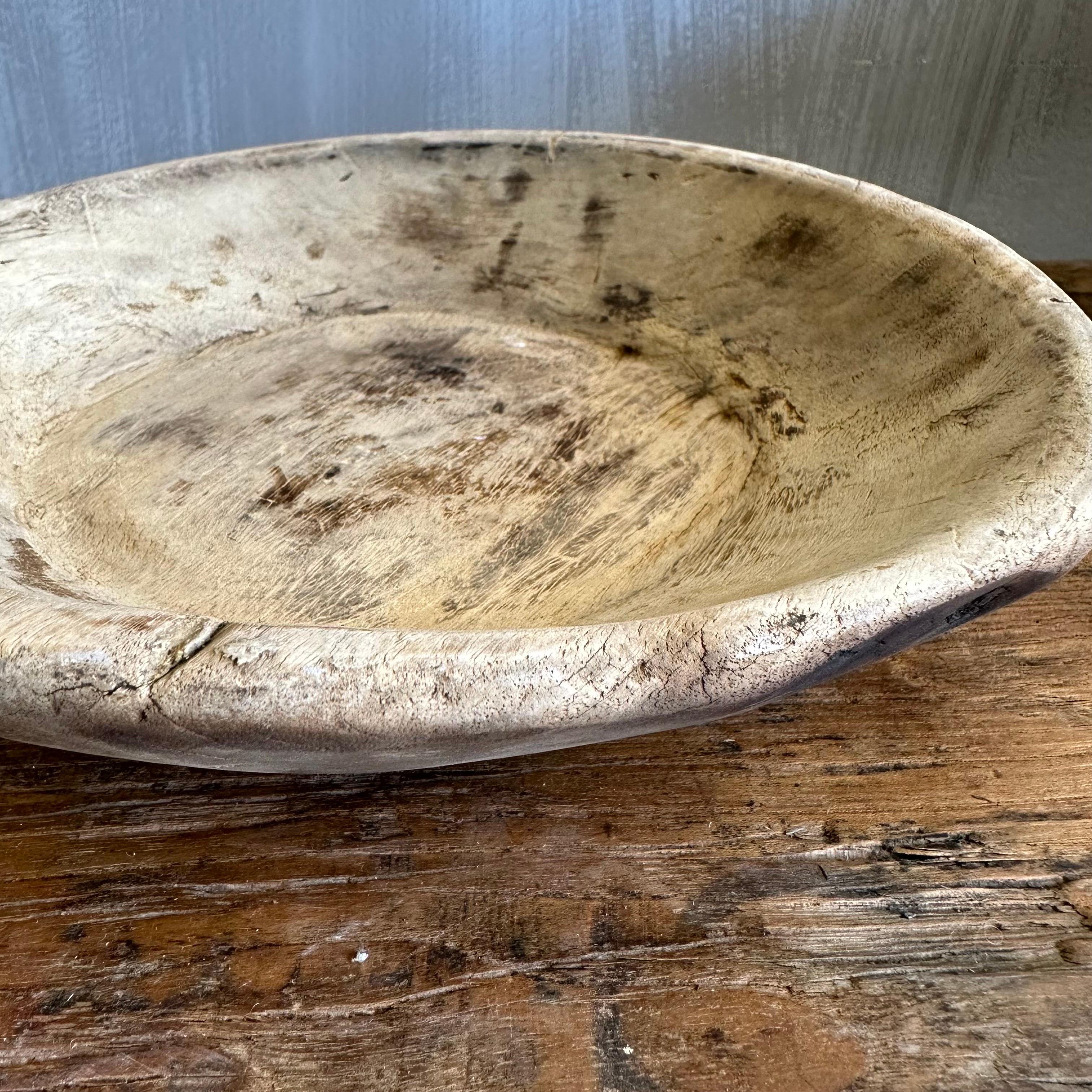 Vintage Decorative Wood Bowl For Sale 2