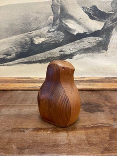 Vintage Decorative Wood Carved Bird Coin Collector by Deborah Bump.