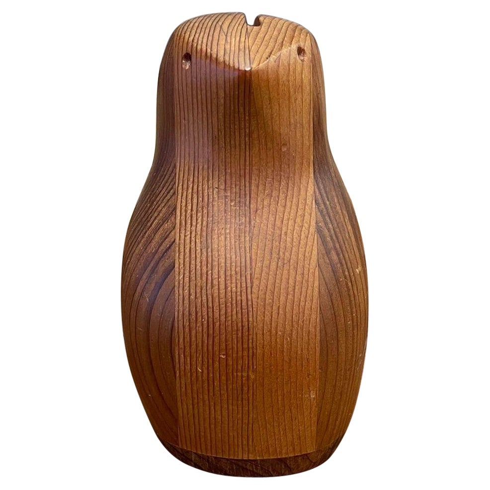 Vintage Decorative Wood Carved Bird Coin Collector by Deborah Bump.