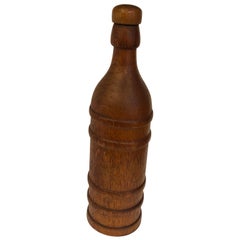 Vintage Decorative Wooden Decanter Bottle