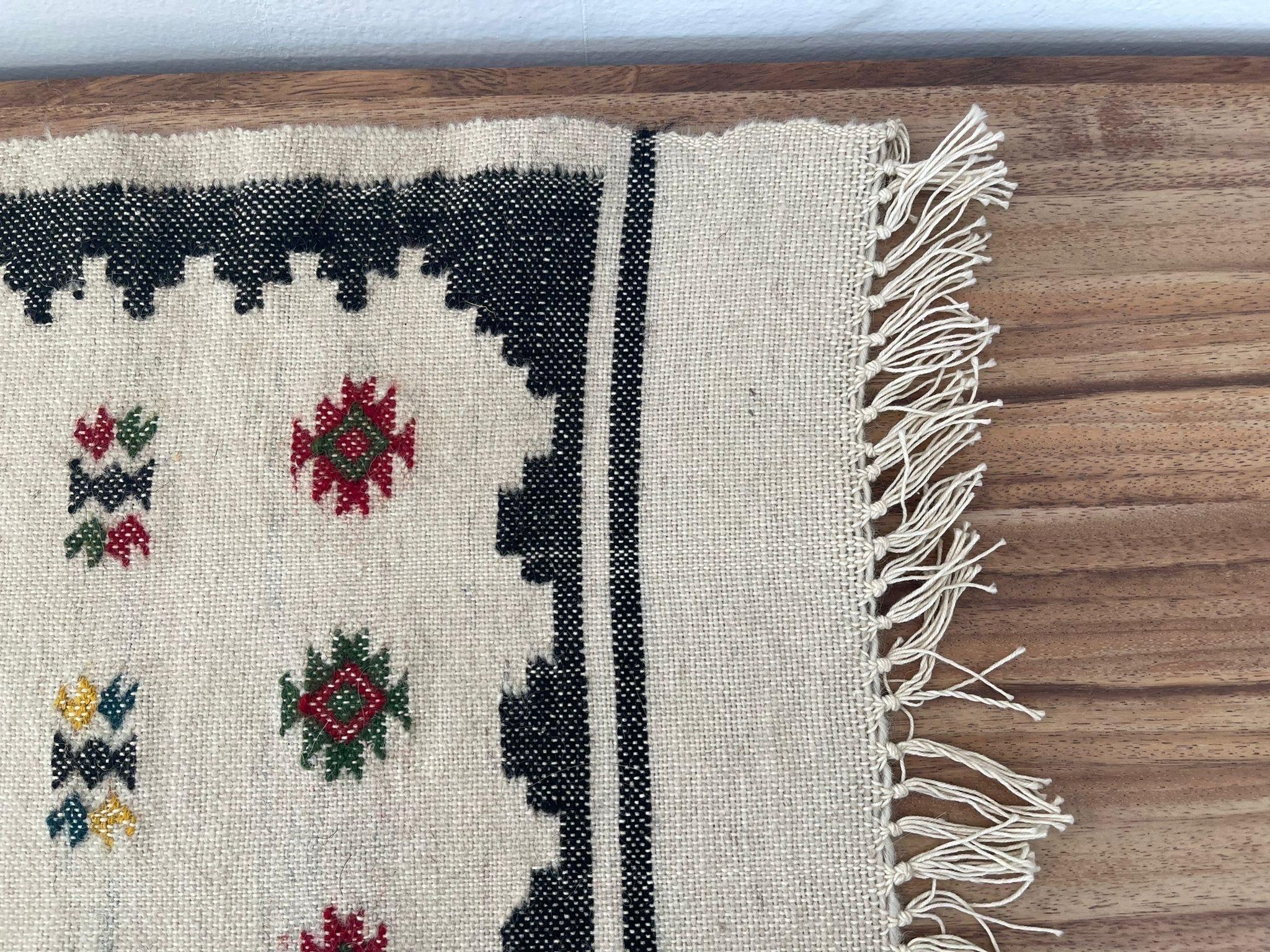 Vintage Decorative Wool Wall Hanging Tapestry. Made in Greece. For Sale 1