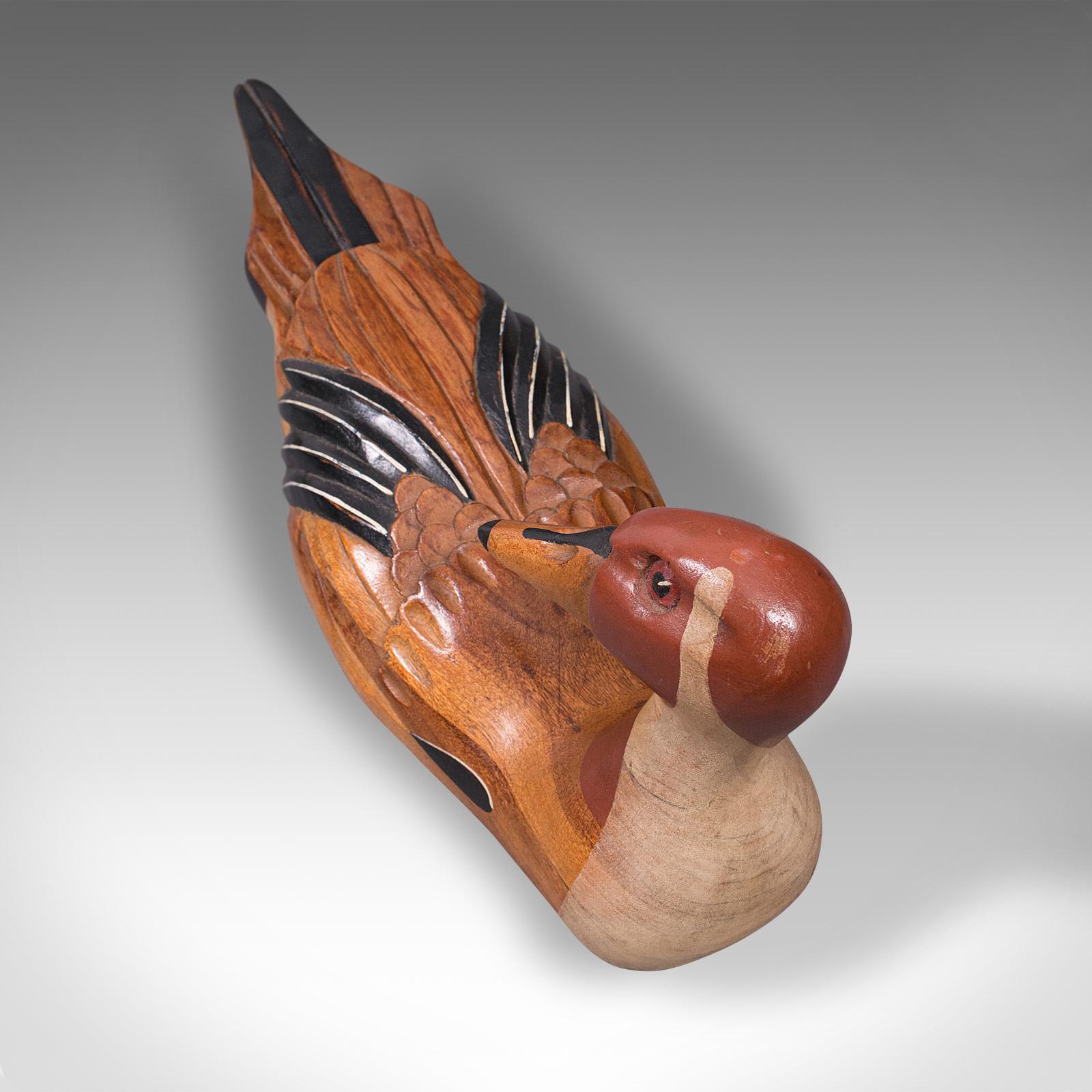 Vintage Decoy Duck, English, Cedar, Northern Pintail, Figure, Artist Signed 5