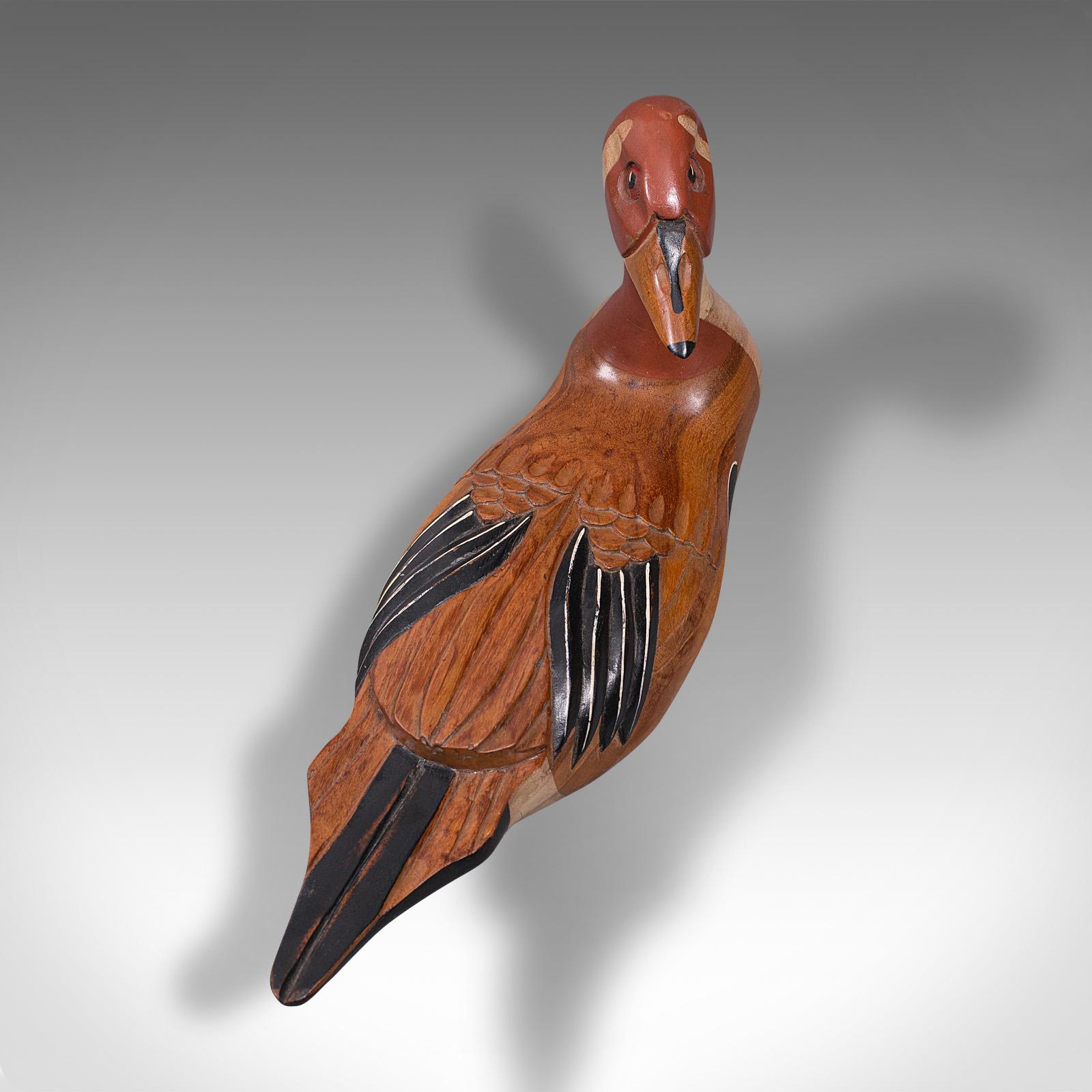 Vintage Decoy Duck, English, Cedar, Northern Pintail, Figure, Artist Signed 4