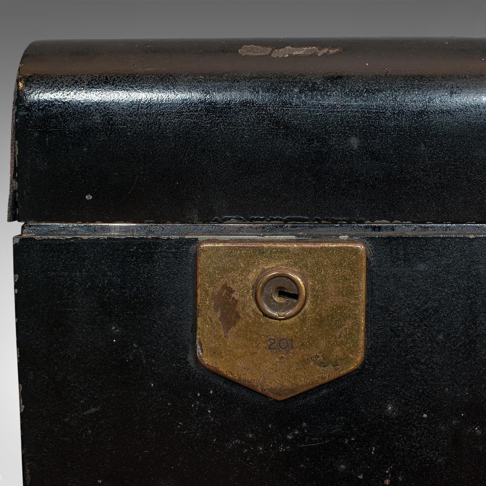 Vintage Deed Box:: Englisch:: Art Deco:: Eisen:: Dokument:: Deposit:: Truhe:: um 1930 im Angebot 5