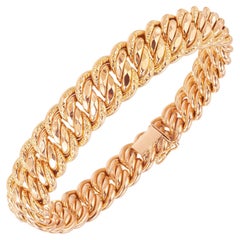 Vintage Deep 18k Rose Gold Link Bracelet