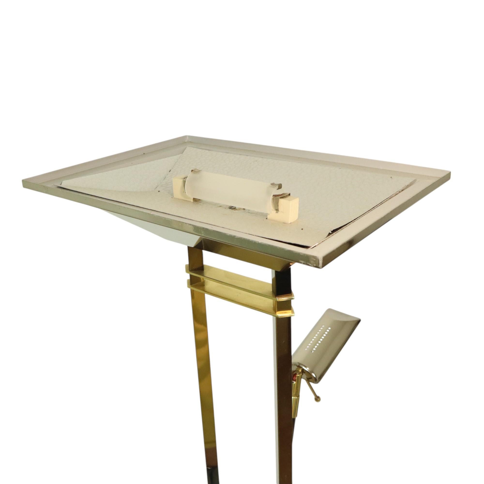 Vintage Deknudt Lámpara de pie Willy Rizzo Cromo Low Beam Hollywood Regency en venta 6