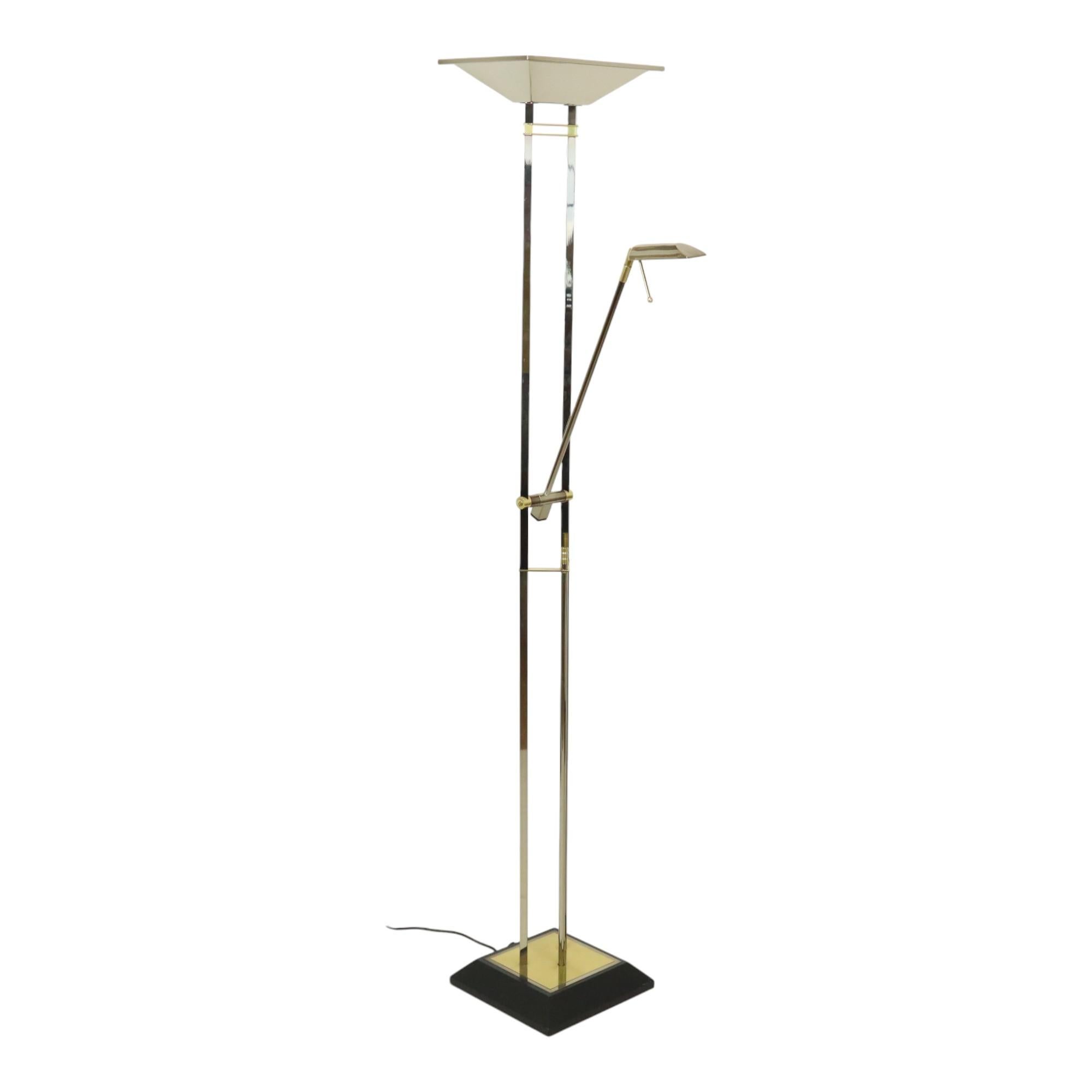 Vintage Deknudt Lámpara de pie Willy Rizzo Cromo Low Beam Hollywood Regency Belga en venta