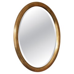 Vintage Deknudt Oval Giltwood Mirror Hollywood Regency Belgium