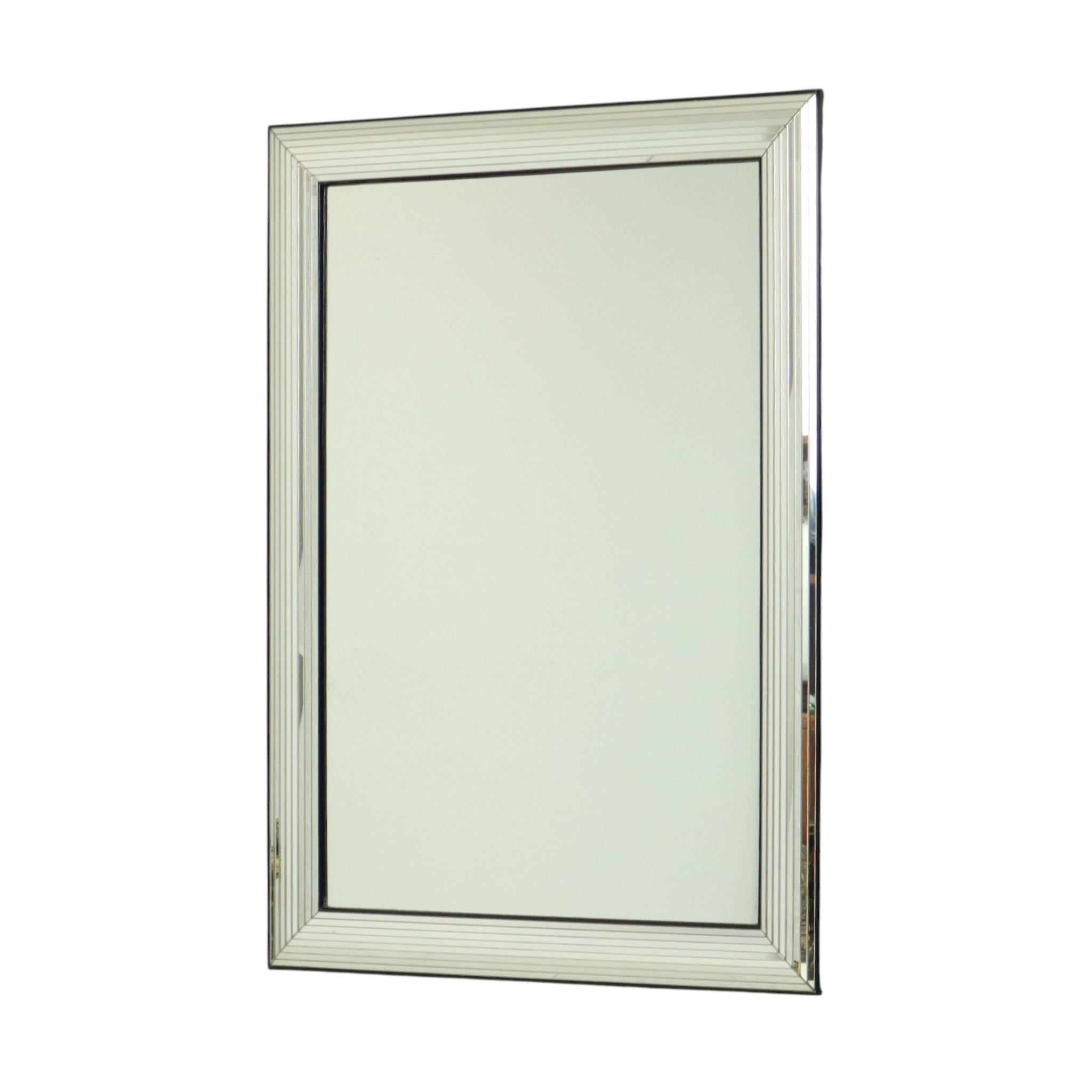 Vintage Deknudt Silber Hollywood Regency Spiegel 107cm im Angebot 8