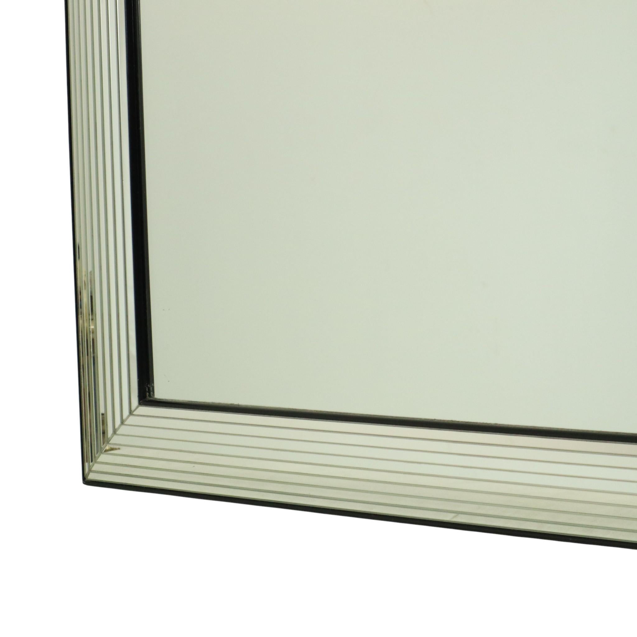 Vintage Deknudt Silber Hollywood Regency Spiegel 107cm im Zustand „Gut“ im Angebot in Poperinge, BE