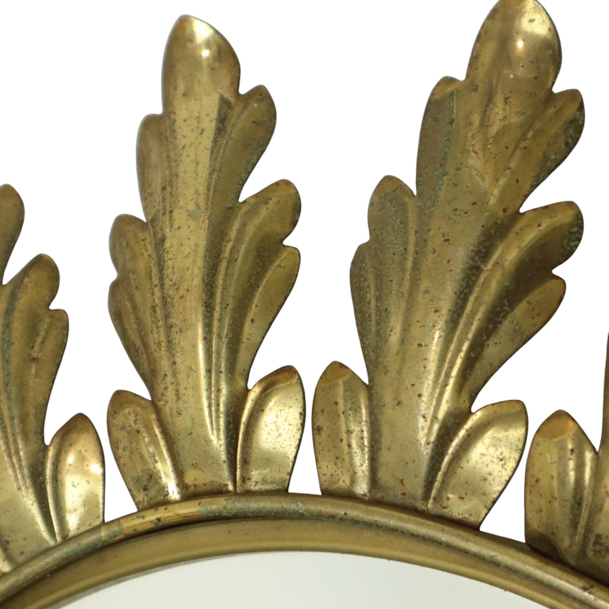 Vintage Deknudt Sun Spiegel Sunburst Gold Acanthus Sechziger Jahre (Mitte des 20. Jahrhunderts) im Angebot