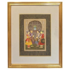 Vintage Delhi Watercolor of Indian Gentlemen
