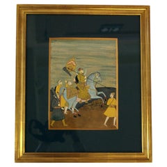 Delhi-Aquarell von Maharaja & Entourage, Delhi, Vintage