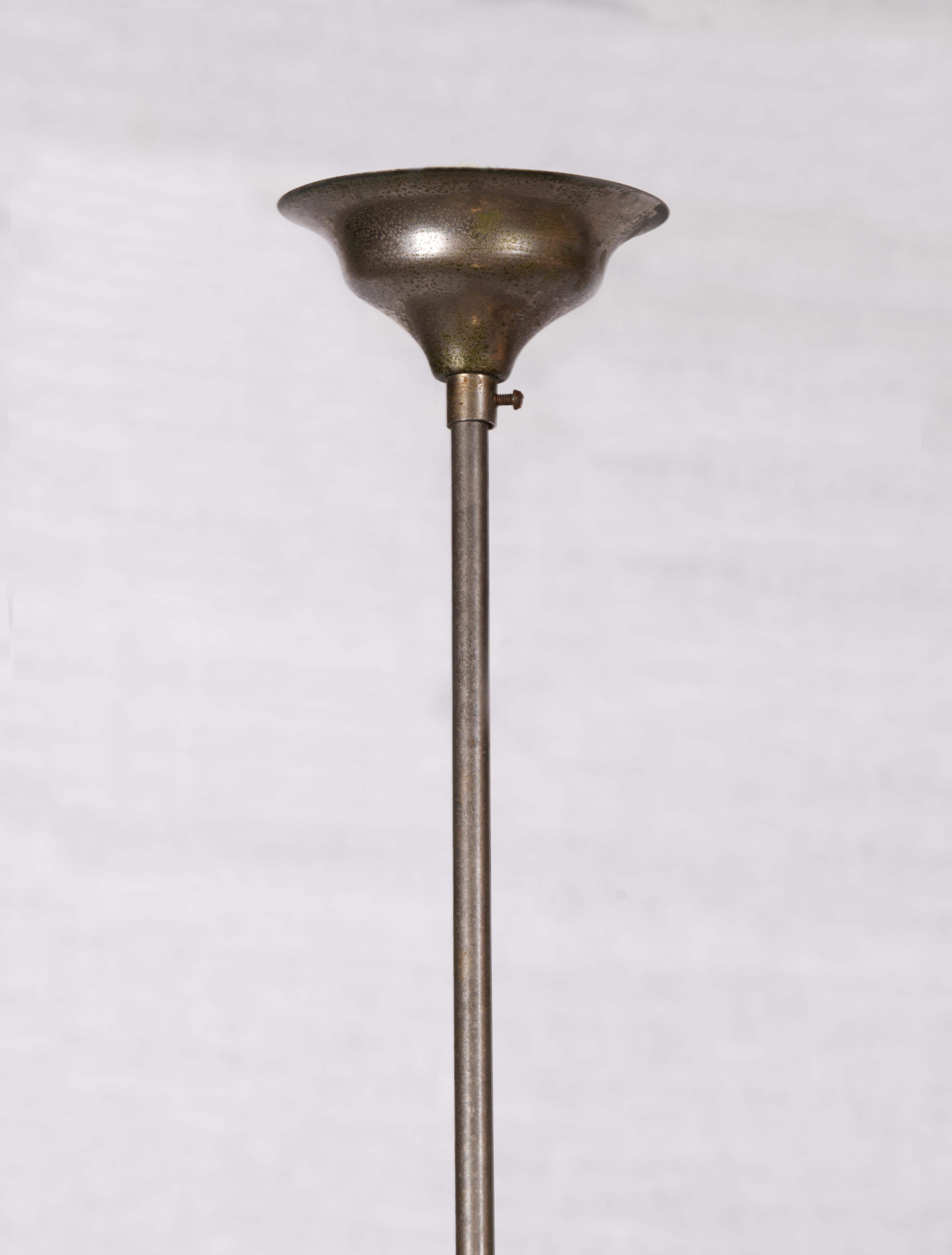 Vintage-Genuss! Midcentury Modern 'Bubble Glass' Globe Pendelleuchte (Handgefertigt) im Angebot