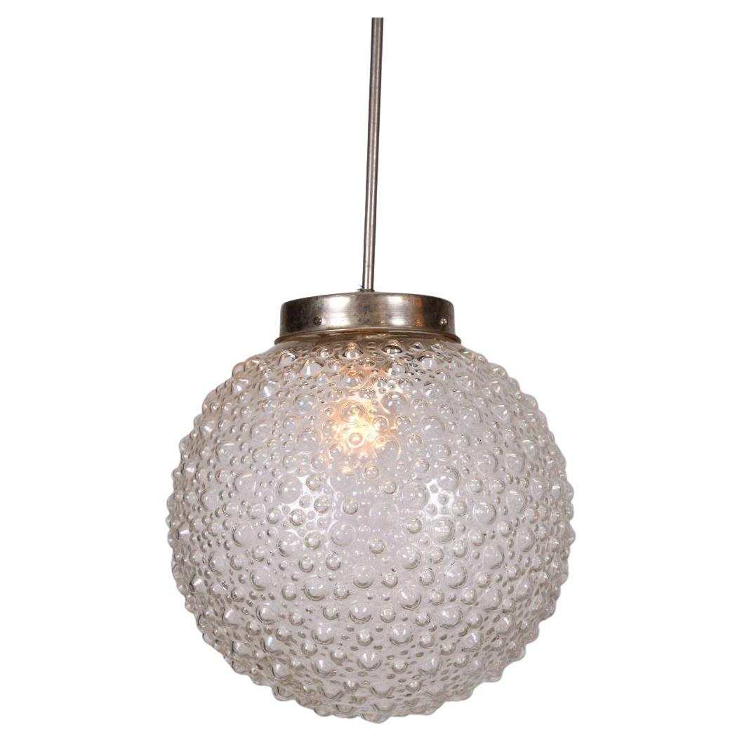 Vintage-Genuss! Midcentury Modern 'Bubble Glass' Globe Pendelleuchte im Angebot