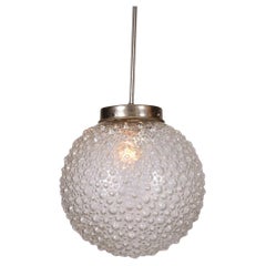 Vintage-Genuss! Midcentury Modern 'Bubble Glass' Globe Pendelleuchte