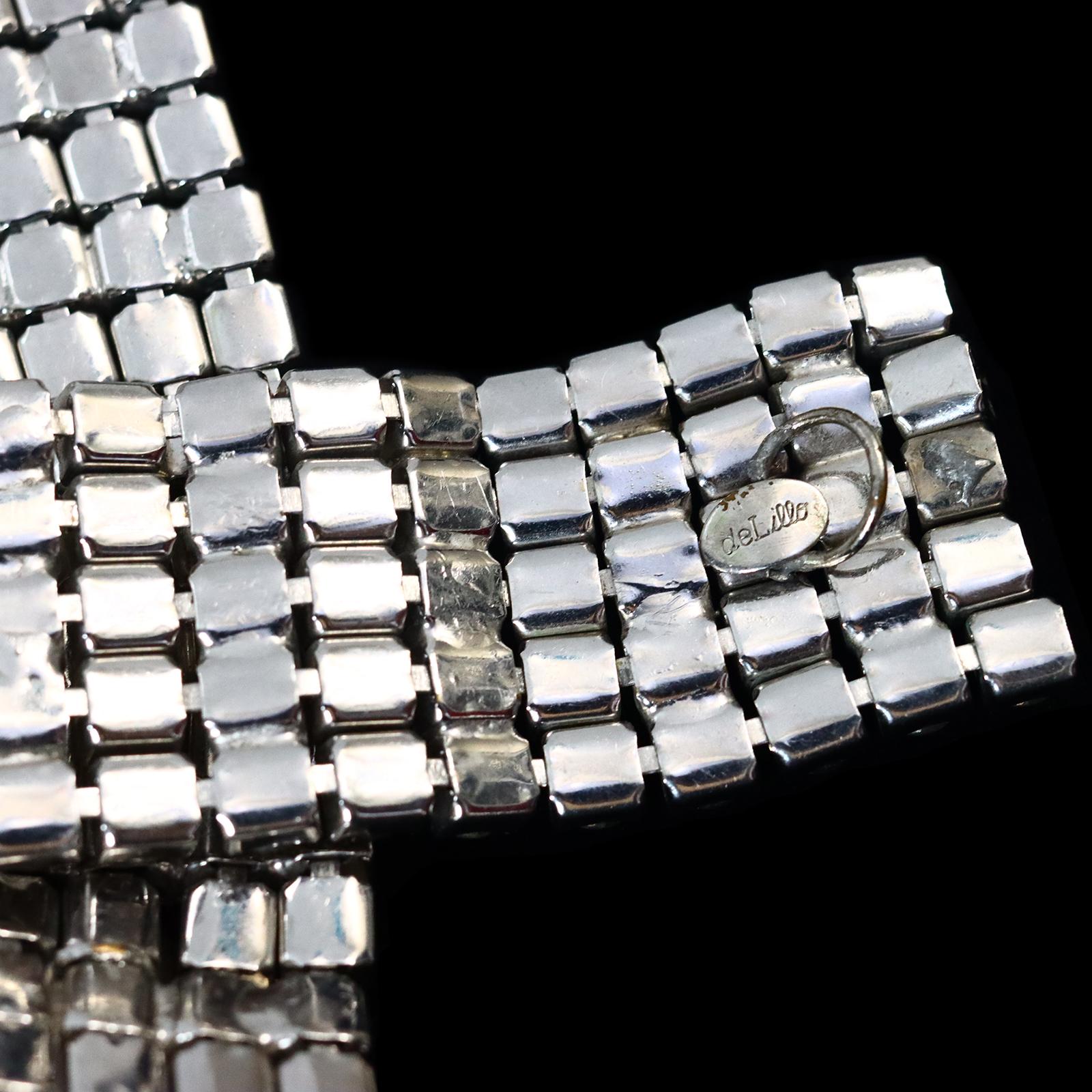 Vintage delillo Belt with Quartz Like Pieces With Black Crystals Circa 1970s For Sale 2