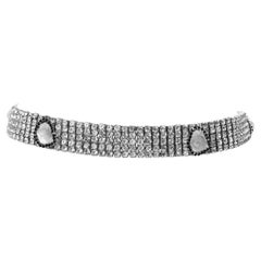 Vintage delillo Belt with Quartz Like Pieces With Black Crystals Circa 1970s