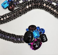 Vintage Delizza & Elster for Alexis Kirk Rhinestone Belt, 1977