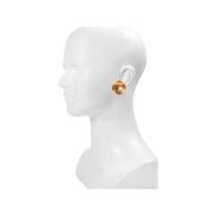 Vintage Delphine Nardin Paris Orecchini a fiore in tonalità oro Circa anni '90