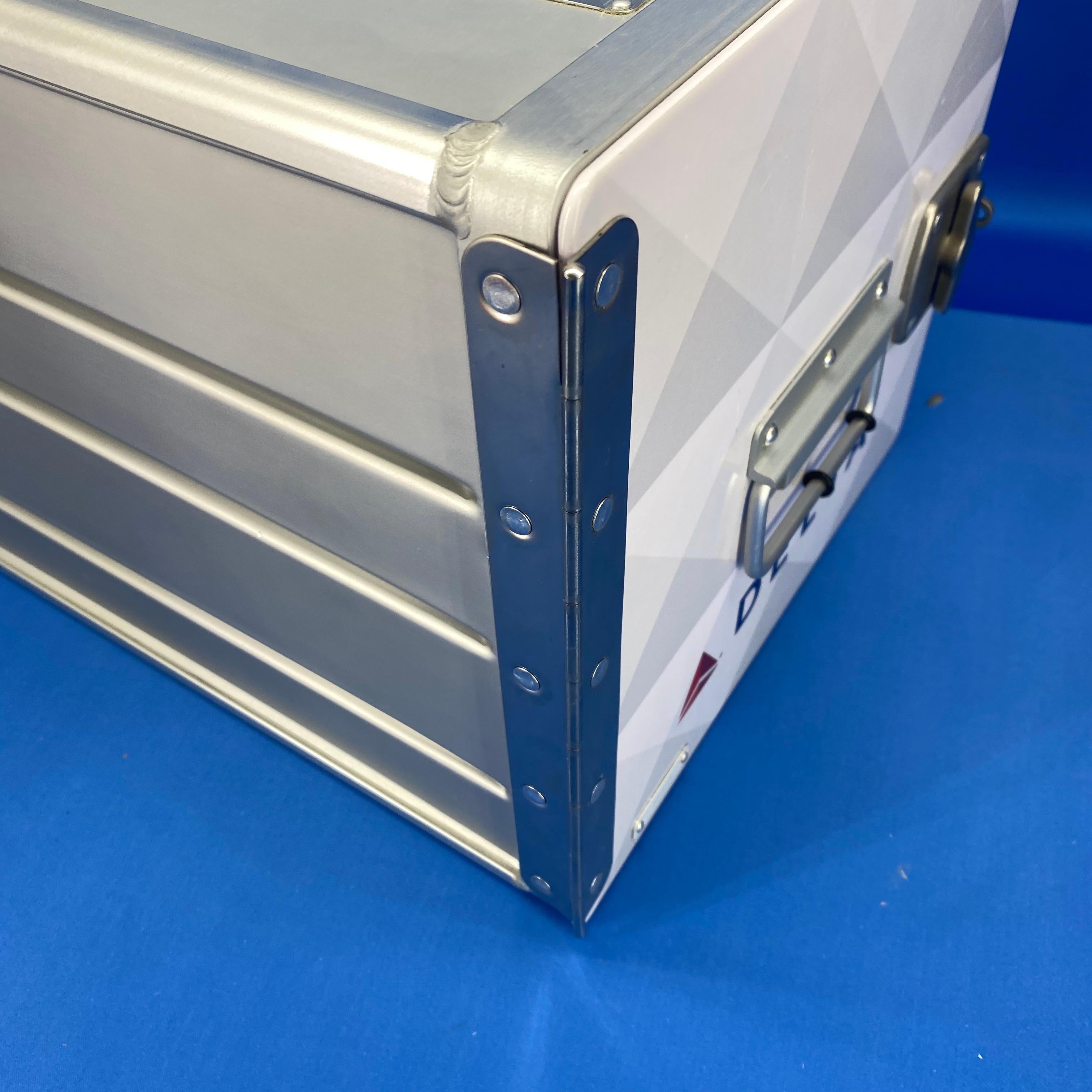 Vintage Delta Airlines Aluminum Galley Container Box at 1stDibs