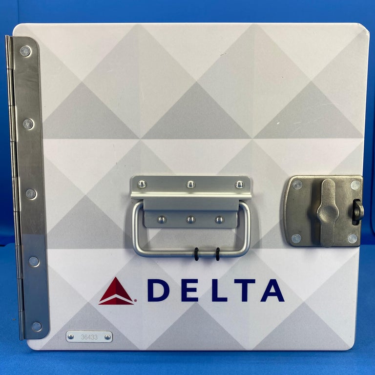 Vintage Delta Airlines Aluminum Galley Container Box at 1stDibs 