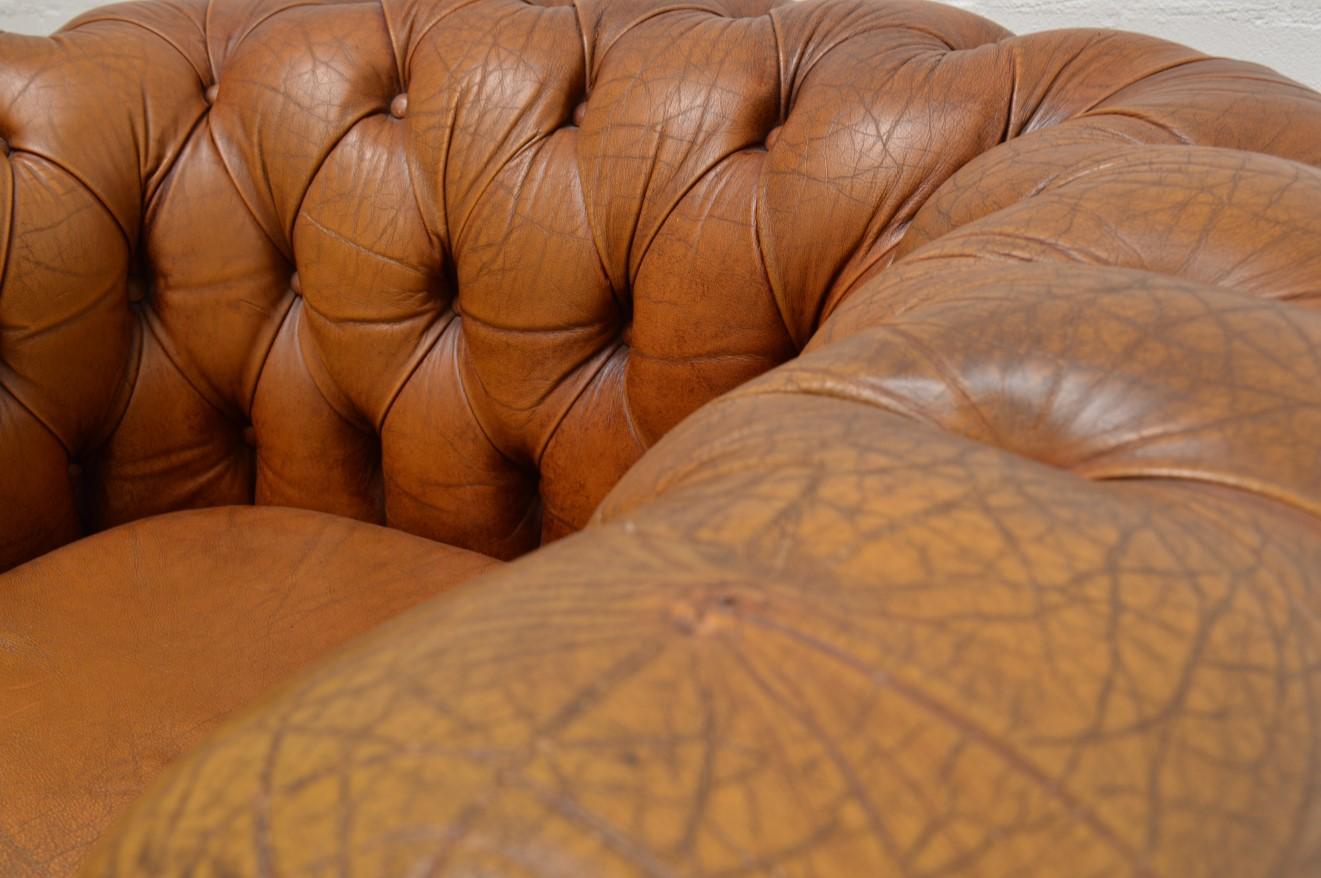 Vintage Delta Chesterfield Chair in Cognac Leather 6