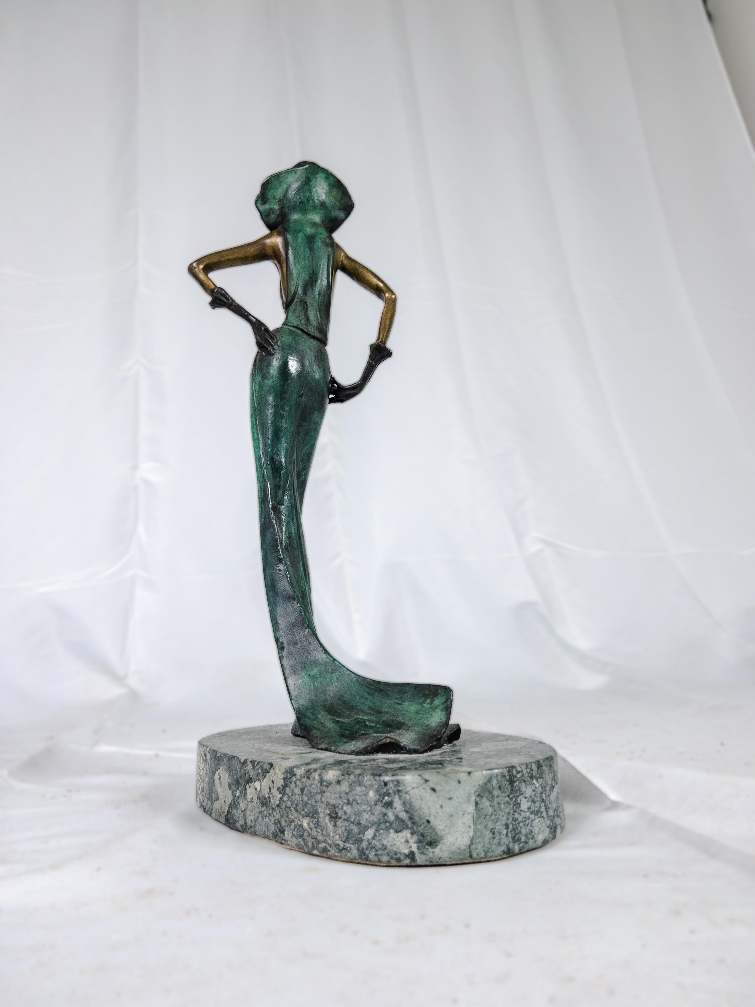 Vintage Demetre Chiparus Baroness Art Deco Bronze Sculpture 7