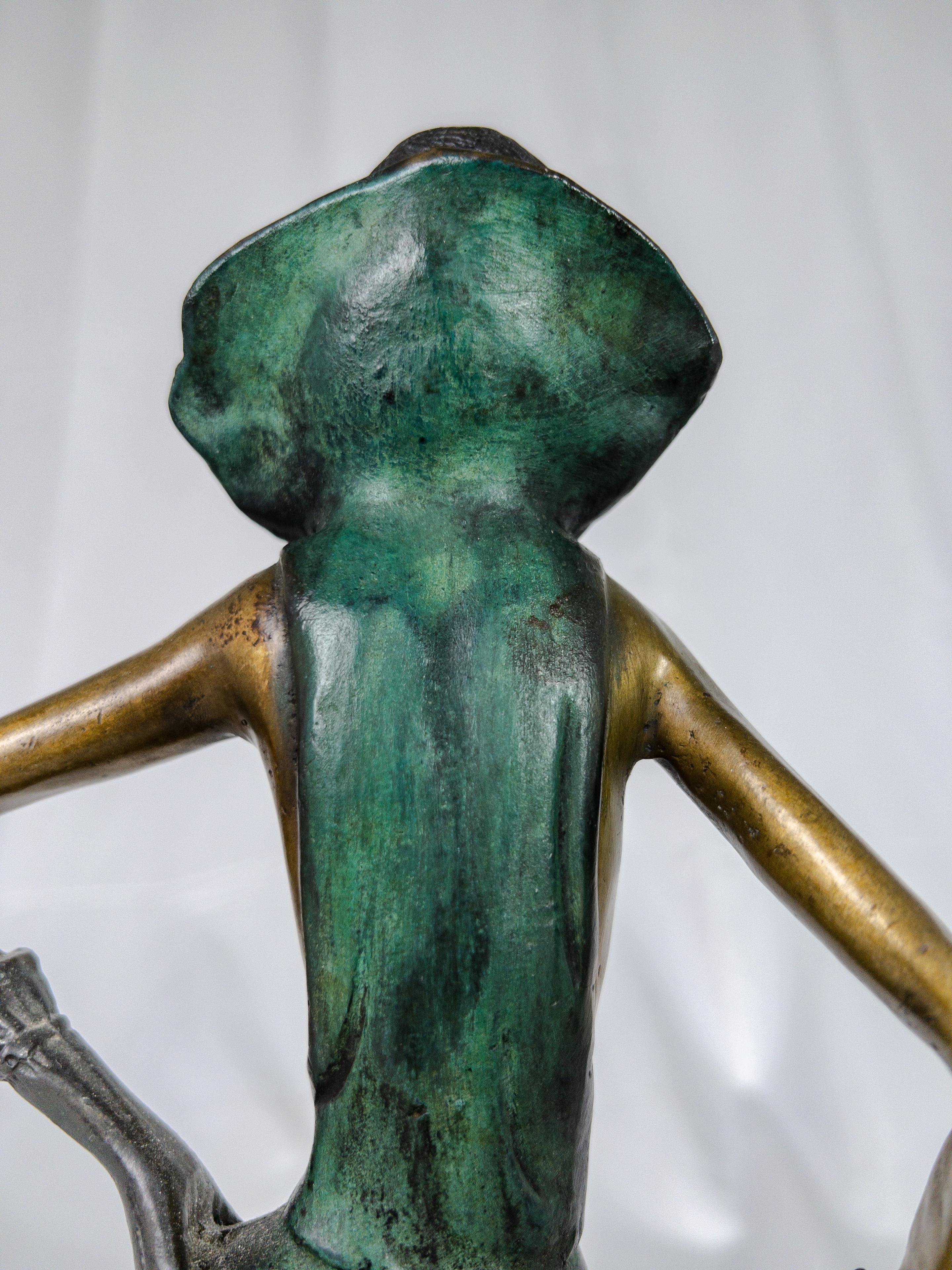 Vintage Demetre Chiparus Baroness Art Deco Bronze Sculpture 10