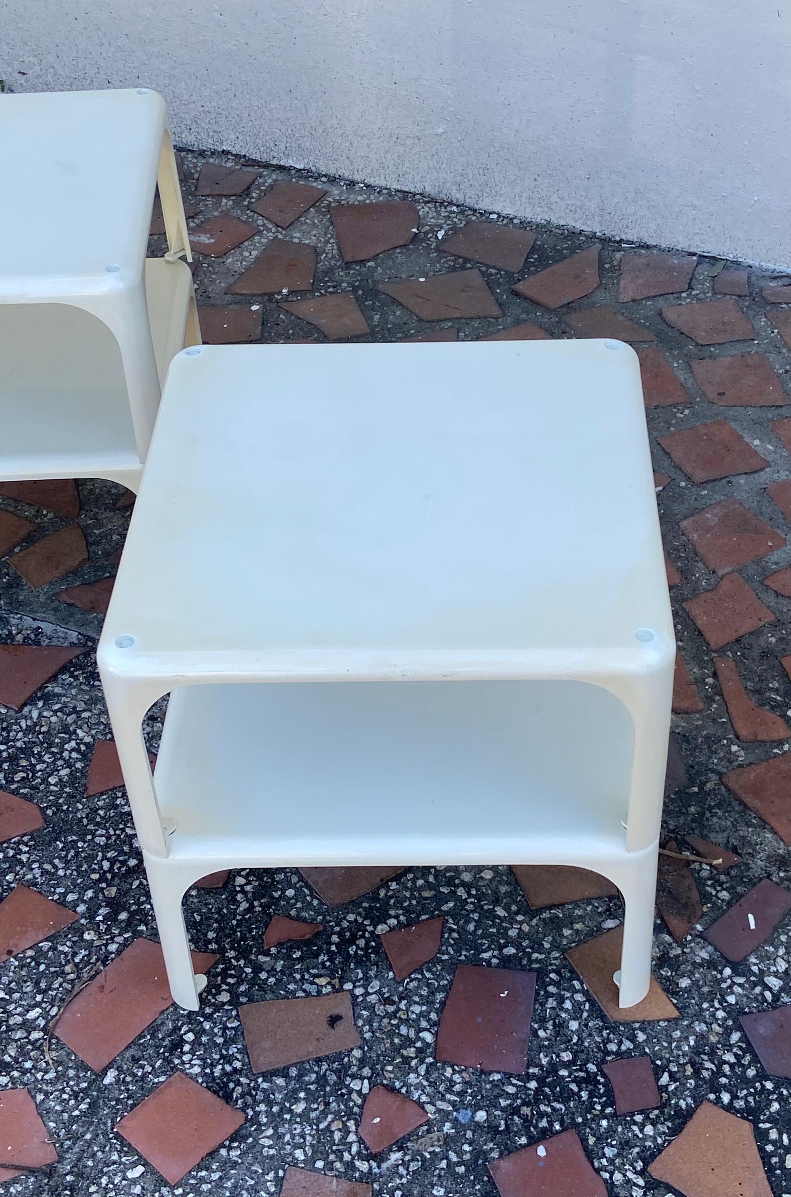 20th Century Vintage Demetrio 45 Abs Stacking Tables, Magistretti for Artemide Mid Century For Sale