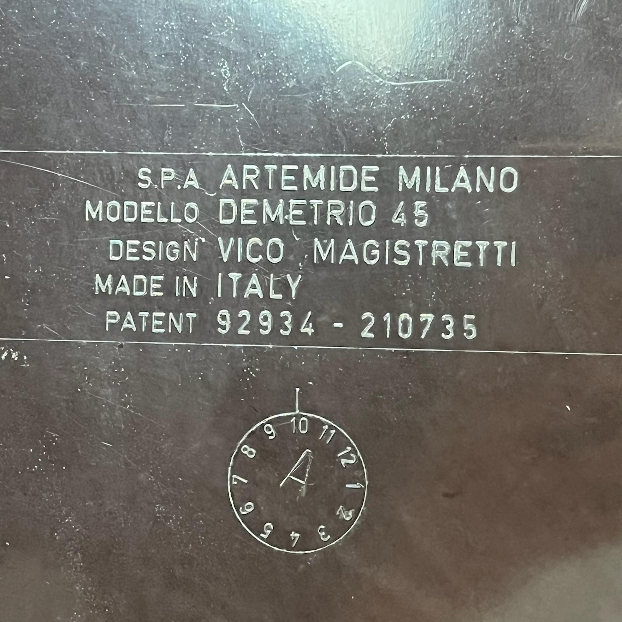 Vintage Demetrio 45 Space Age Coffee Table by Vico Magistretti for Artemide 2