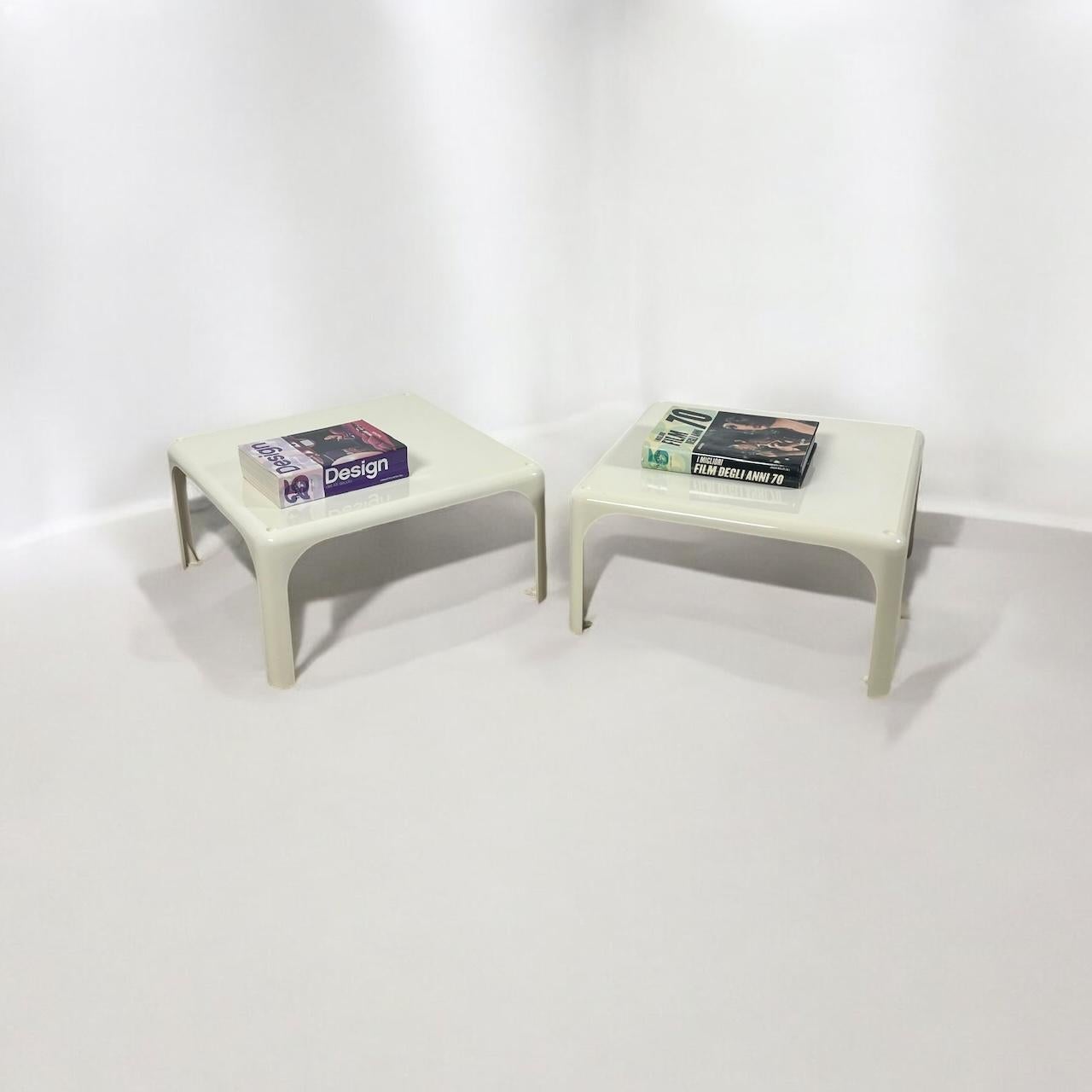 Vintage Demetrio 45 Stackable Table by Vico Magistretti for Artemide, Set of 2 4
