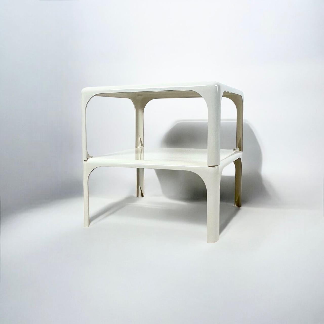 Vintage Demetrio 45 Stackable Table by Vico Magistretti for Artemide, Set of 2 1