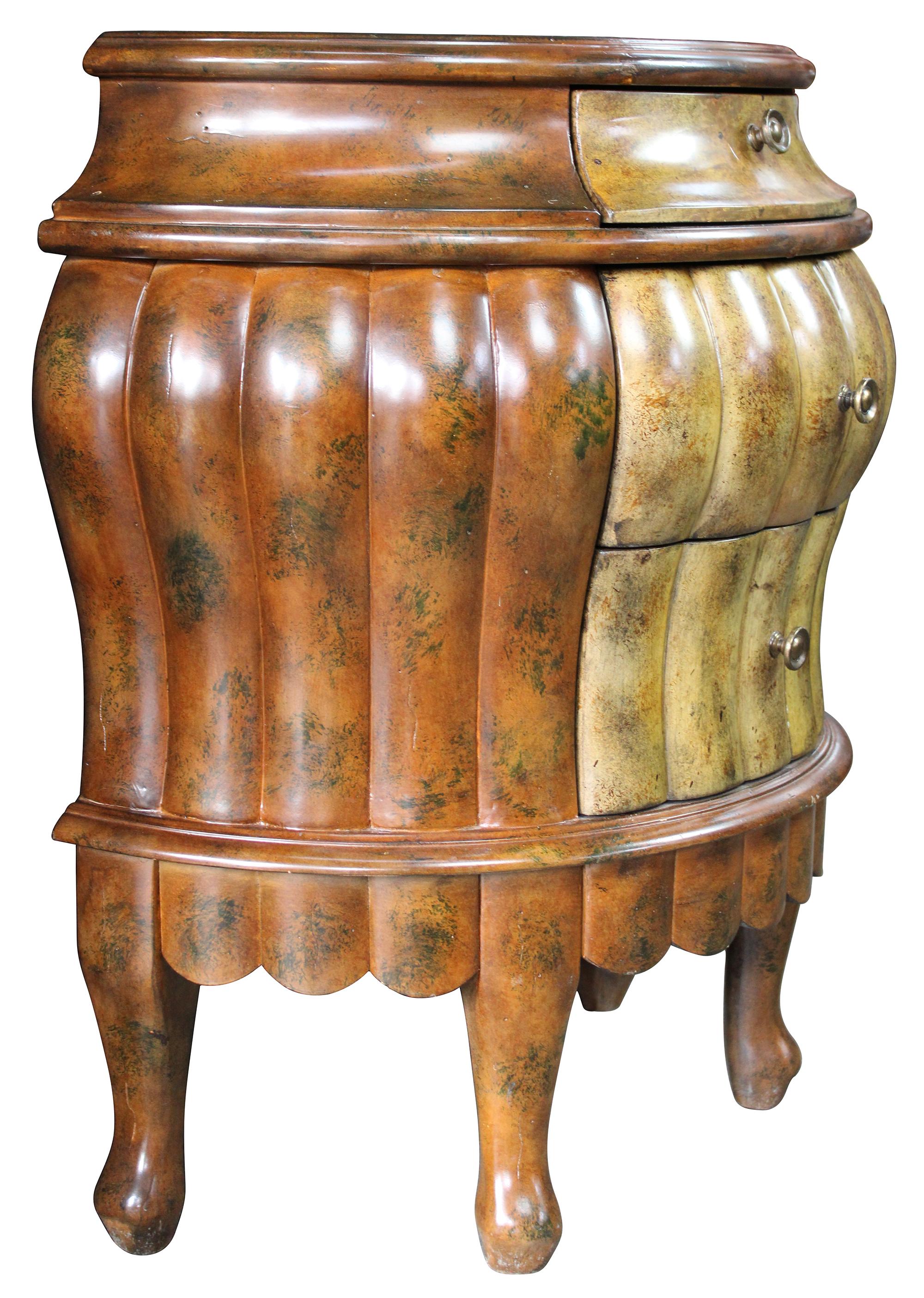 Campaign Vintage Demilune Bombay Entry Console Chest Dresser Nighstand Commode