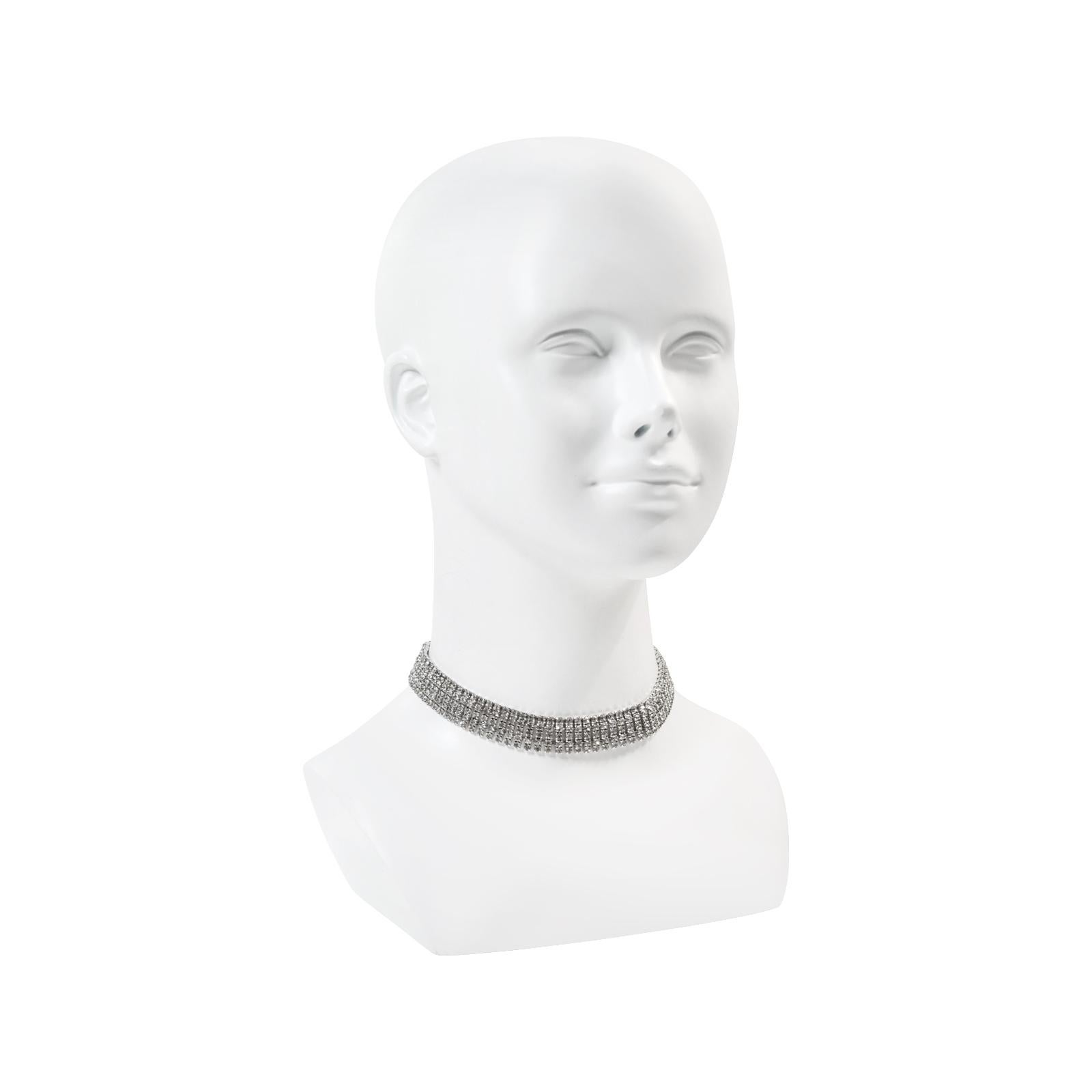 Collana girocollo vintage Denbe con diamanti incastonati Circa 1960 In condizioni buone in vendita a New York, NY