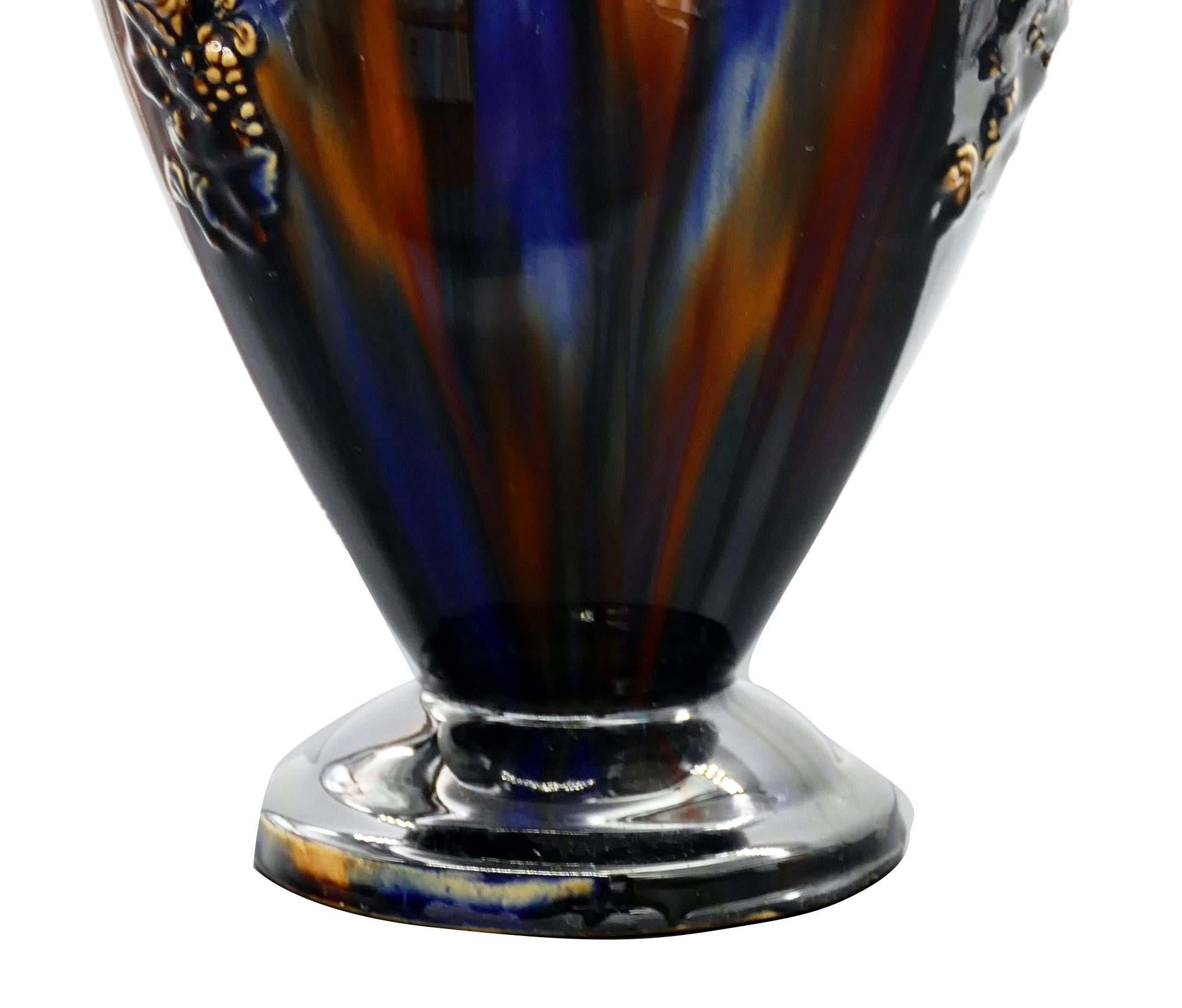Vintage Denby Pottery Vase mit zwei Henkeln:: Ende 20. Jahrhundert im Zustand „Gut“ im Angebot in Roma, IT