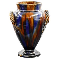 Retro Denby Pottery Vase with Two Handles, Late 20th Century