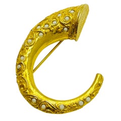 Vintage DENICOLA signiertes goldfarbenes Designer-Armband