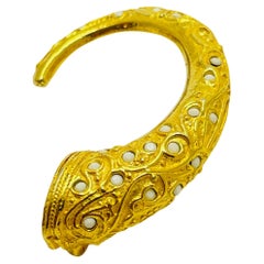 Vintage DENICOLA signed gold tone designer bracelet