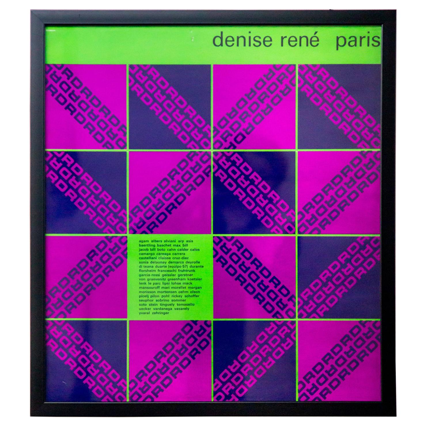 Vintage Denise René Paris Gallery Exhibition Poster