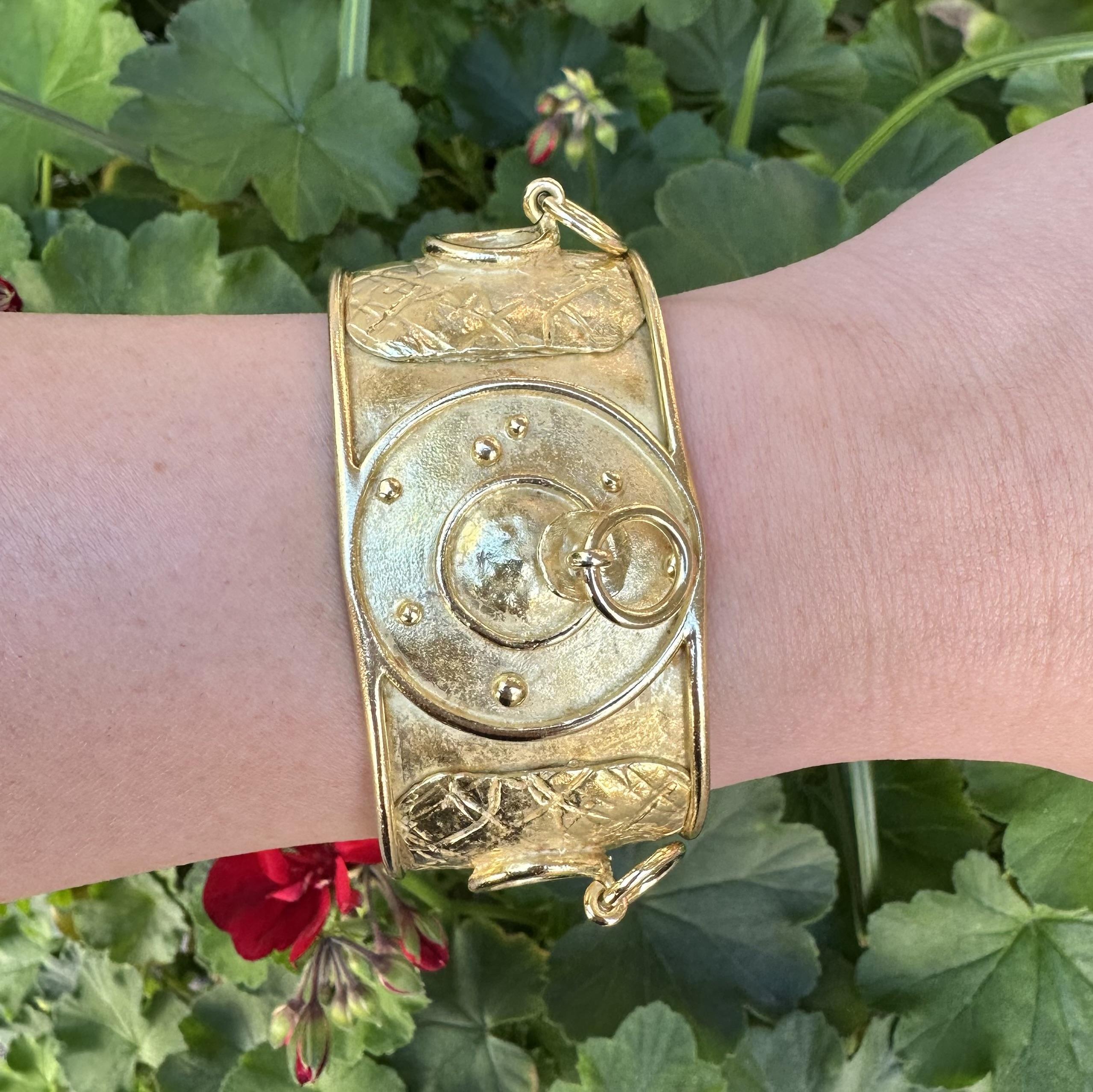 Vintage Denise Roberge, braccialetto con anelli girevoli in oro giallo 18 ct. in vendita 6