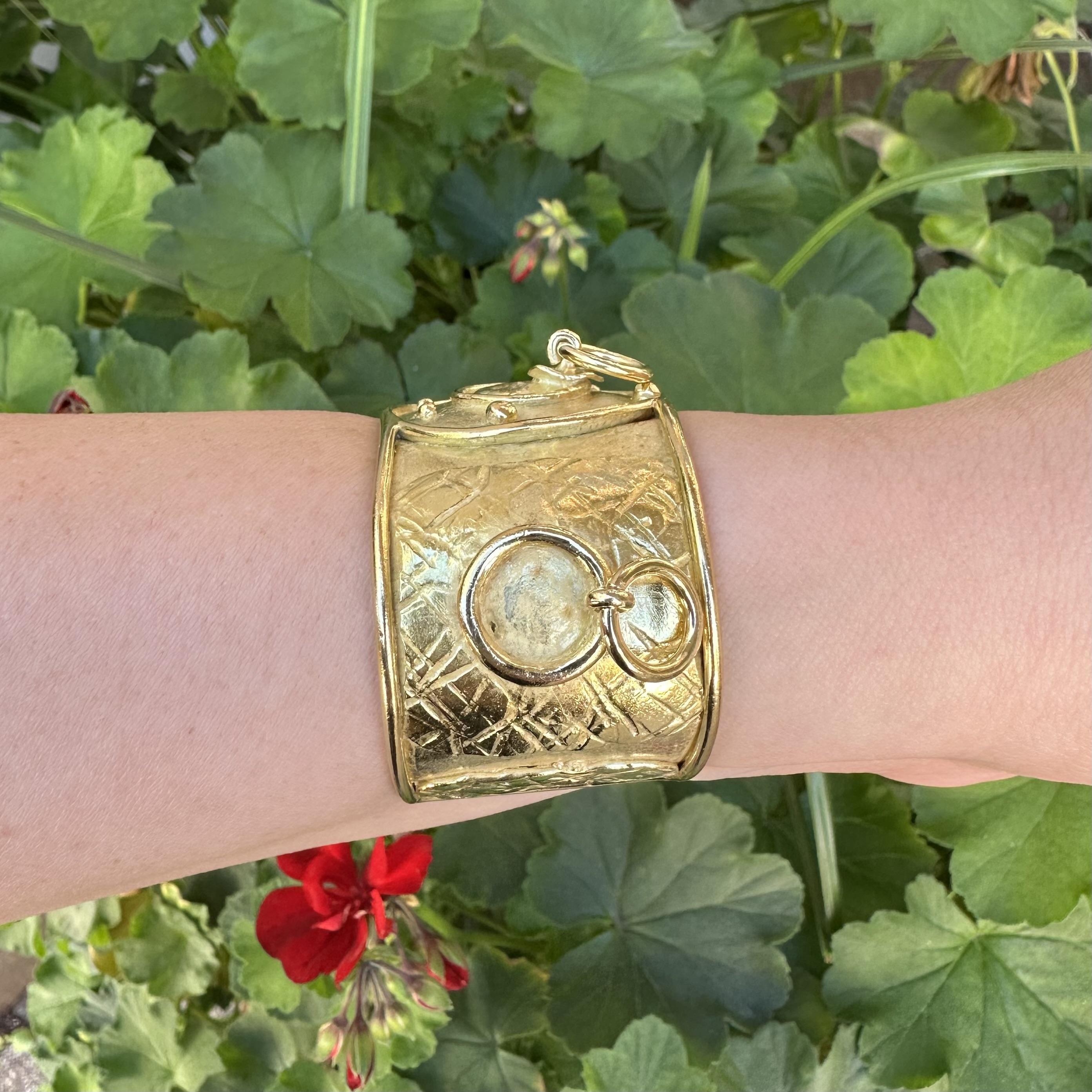 Vintage Denise Roberge, braccialetto con anelli girevoli in oro giallo 18 ct. in vendita 7