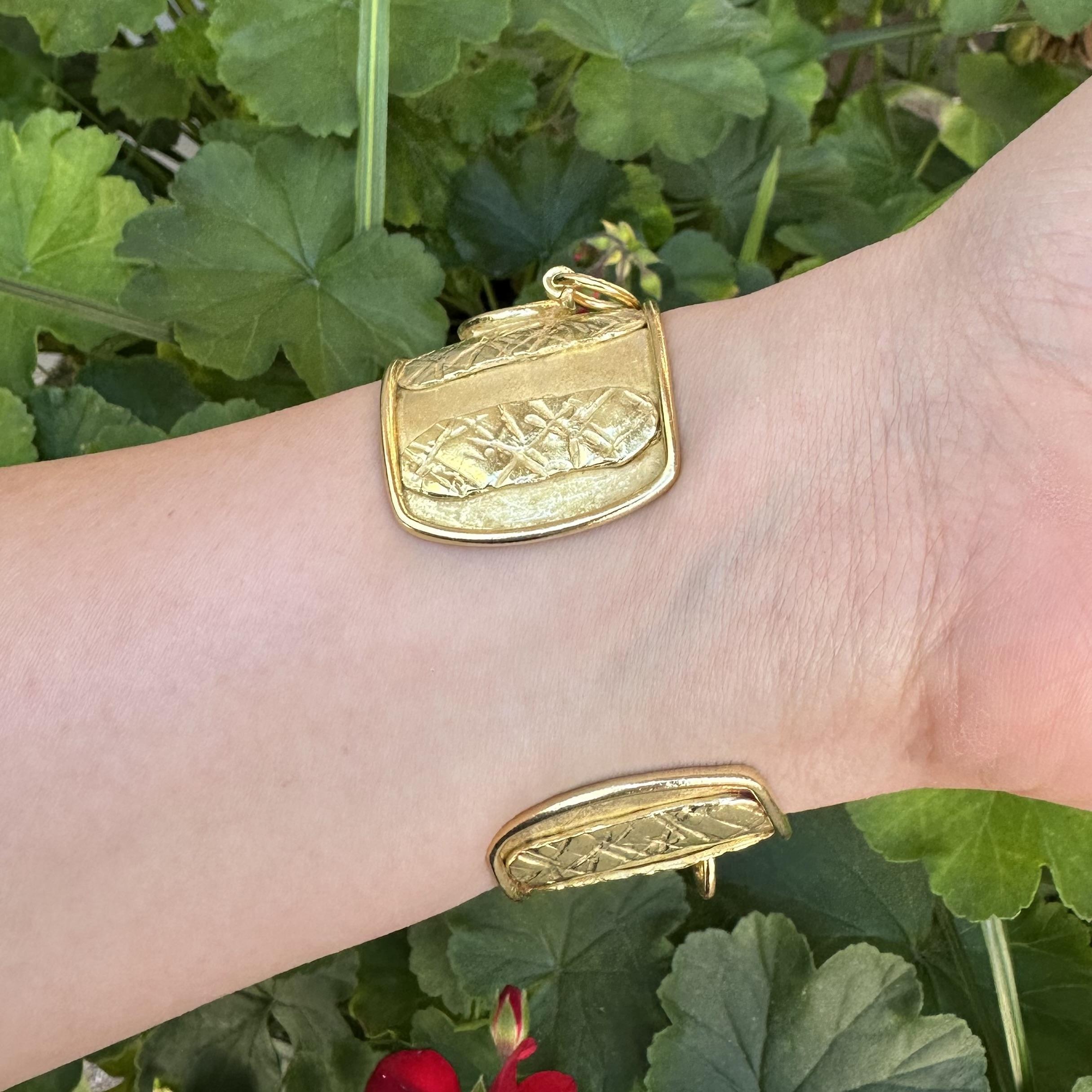 Vintage Denise Roberge, braccialetto con anelli girevoli in oro giallo 18 ct. in vendita 8